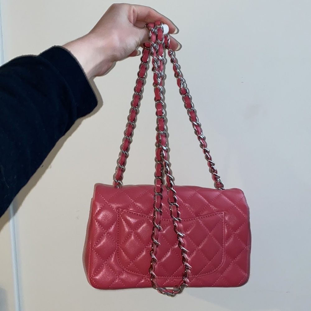RARE Hot Pink Chanel Classic Flap Mini Bag - Picture 4 of 10